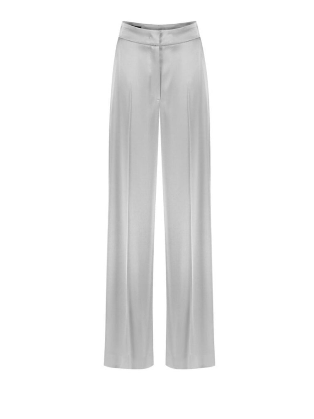 Escada Satin Pants Ivory Wide Leg Tailored US XS EU 34 Quiet Luxury Resortwear